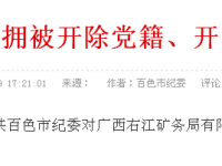 广西右江矿务局有限公司原党委书记、董事长叶仿拥被开除党籍、开除公职