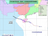 受台风“银河”影响广西沿海及西部有暴雨