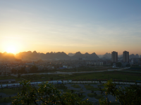 太极山上看靖西市区