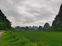 靖西山村晨景，绘出水墨丹青