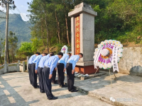 靖西边境管理大队旧州边境检查站举行清明节祭扫活动