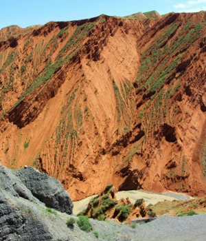 壮美的新疆沙湾安集海红山大峡谷风光