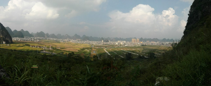 靖西一路向西，靖西电视塔，靖西排隆山，全景图 - 靖西网