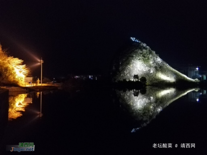 手机镜头下的靖西夜景，金银山成靖西标志 - 靖西网