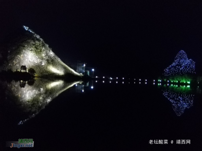 手机镜头下的靖西夜景，金银山成靖西标志 - 靖西网