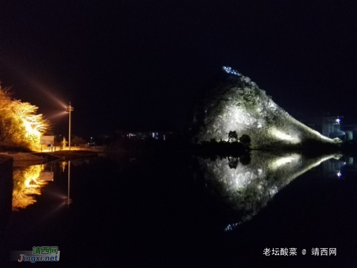 手机镜头下的靖西夜景，金银山成靖西标志 - 靖西网