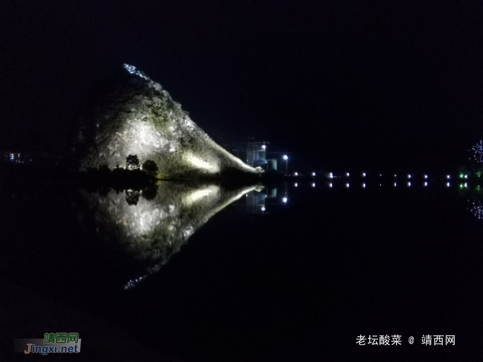 手机镜头下的靖西夜景，金银山成靖西标志 - 靖西网