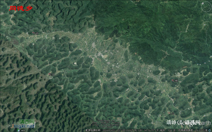 大山中的靖西，难得的几块平地（谷歌地球图） - 靖西网