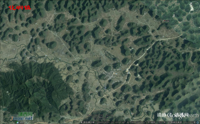 大山中的靖西，难得的几块平地（谷歌地球图） - 靖西网