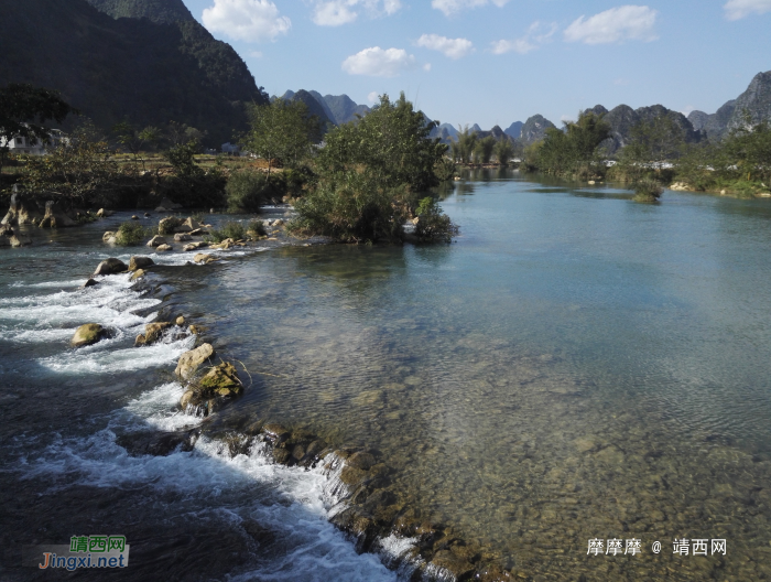 双桥流水，乱石小滩，靖西市岳圩镇下皿风景。 - 靖西网