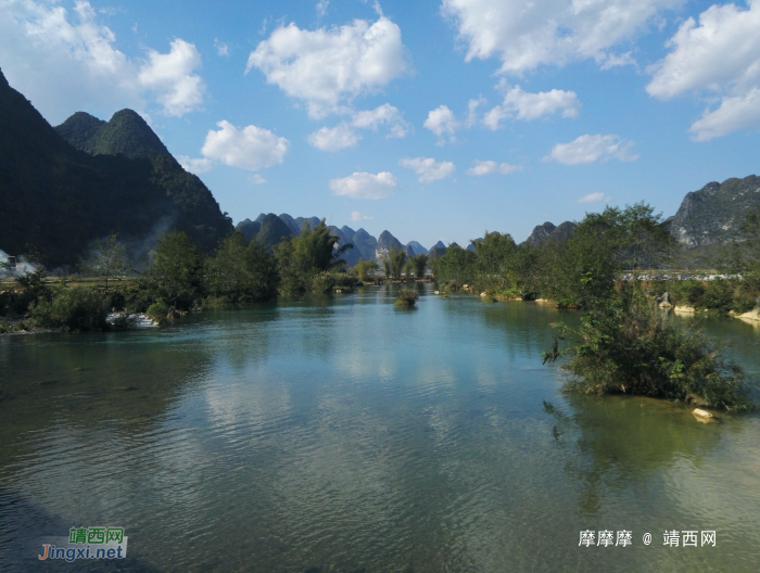 双桥流水，乱石小滩，靖西市岳圩镇下皿风景。 - 靖西网