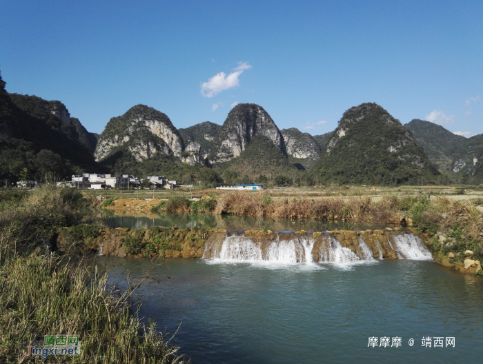 百万山下，禄峒河边，靖西市新靖镇足朋屯风光。 - 靖西网