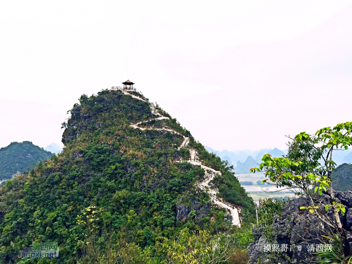 登凤凰山岁暮来登凤凰山，脚踩石梯攀峰去。转身举手抚白云 - 靖西网