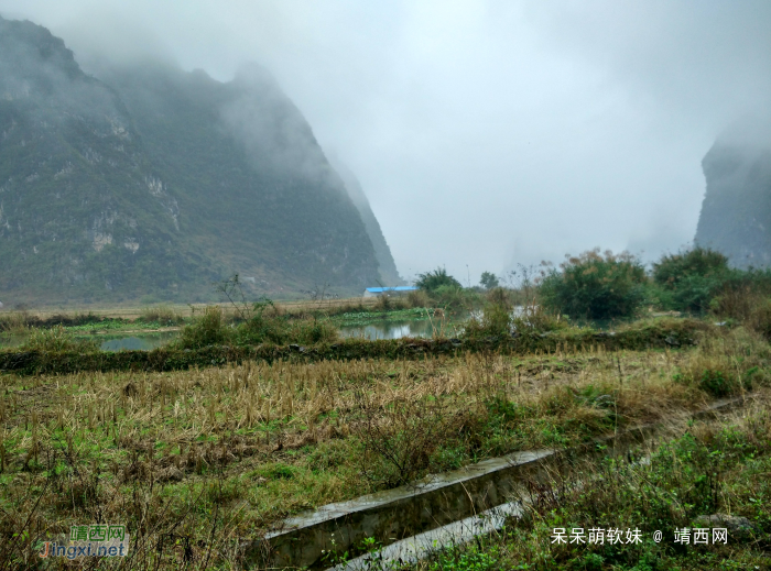 烟雨蒙蒙，画里乡村 - 靖西网