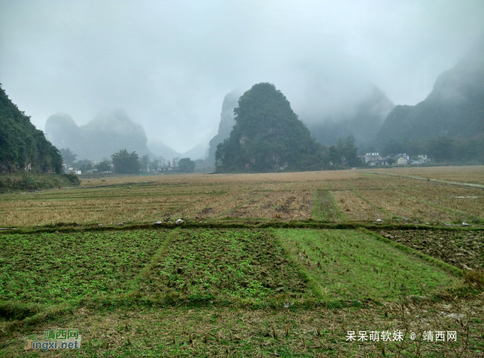 烟雨蒙蒙，画里乡村 - 靖西网