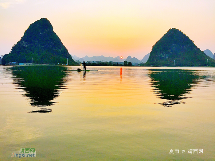 这风景不是时时都会有，美丽的靖西龙潭夕阳风景 - 靖西网