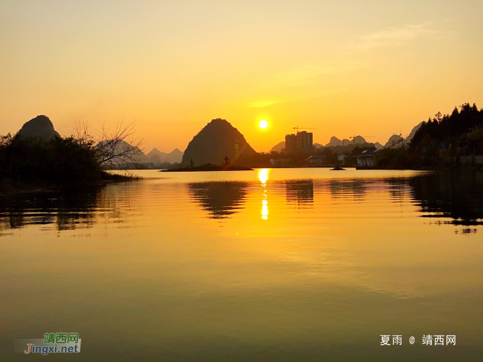 这风景不是时时都会有，美丽的靖西龙潭夕阳风景 - 靖西网