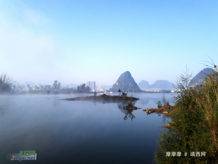 又是一个绚丽多彩的早晨，靖西龙潭湖小景。 - 靖西网
