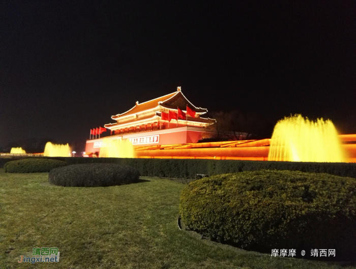 摩摩北京行之天安门夜景。 - 靖西网