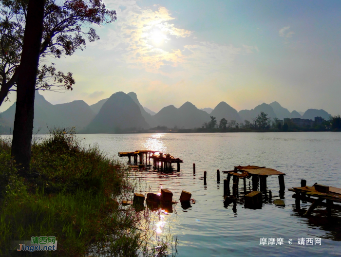 这角度很少见吧，靖西市龙潭晨曦小景。 - 靖西网