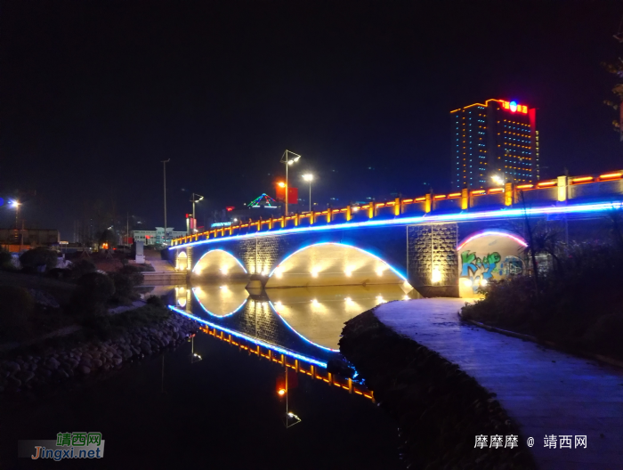 靖西龙潭湿地公园夜景。 - 靖西网