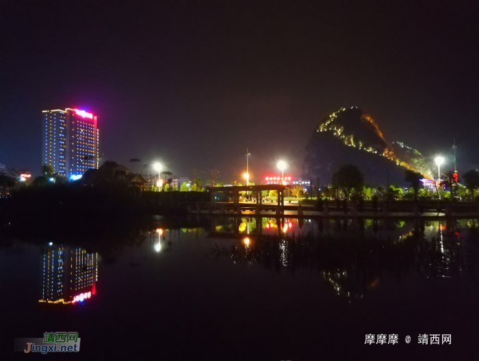 靖西龙潭湿地公园夜景。 - 靖西网