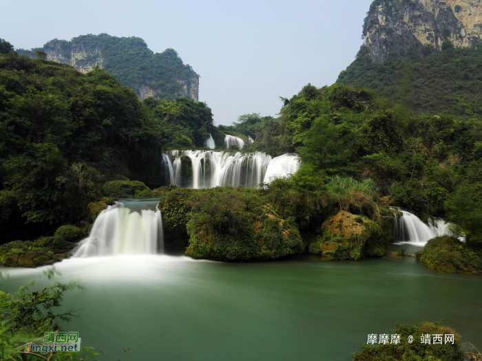 靖西市爱布瀑布群之马屯瀑布。 - 靖西网