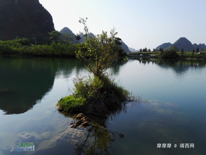 一起欣赏靖西龙潭日落。 - 靖西网