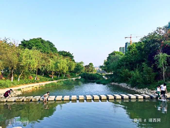 斜阳下的龙潭河风光：流水清清悄然去，夏木荫荫正可人。 - 靖西网