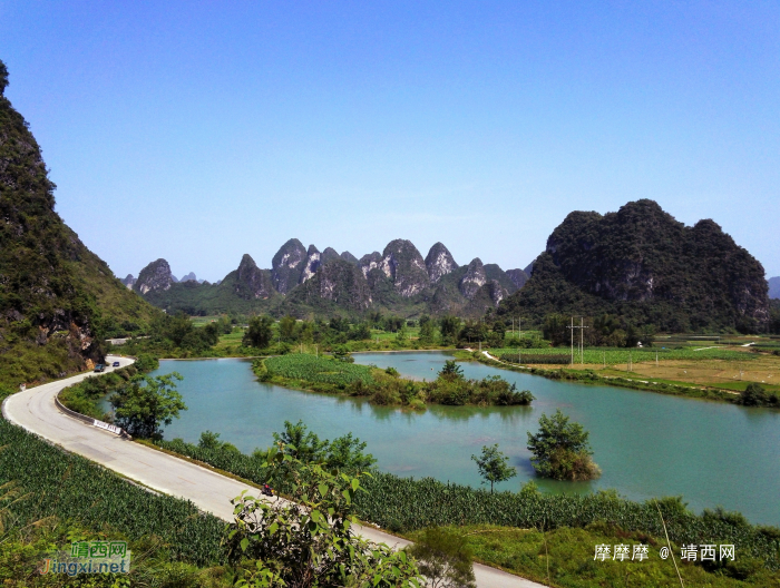 弯弯的公路，静静的河水，靖西市大兴风光。 - 靖西网