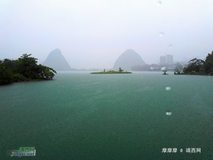 暴雨版靖西龙潭湖风光。 - 靖西网