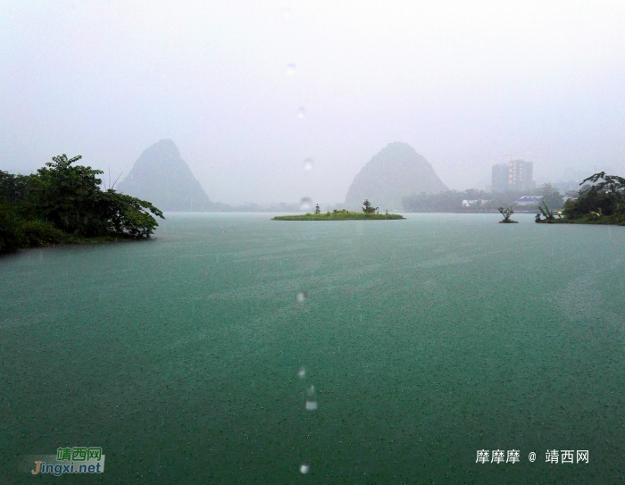 暴雨版靖西龙潭湖风光。 - 靖西网