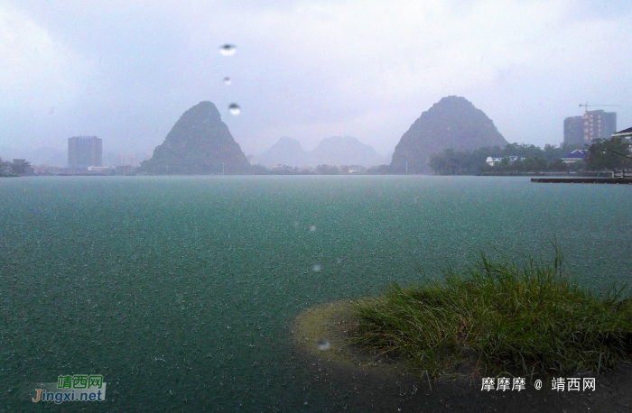 暴雨版靖西龙潭湖风光。 - 靖西网