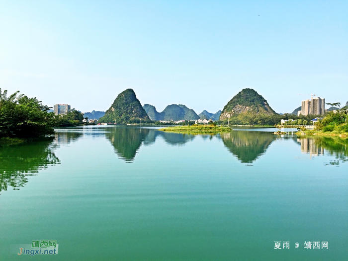 独立桥头，舒目远送，龙潭清秋。看高天空阔，湖水碧透，青山浮水. - 靖西网