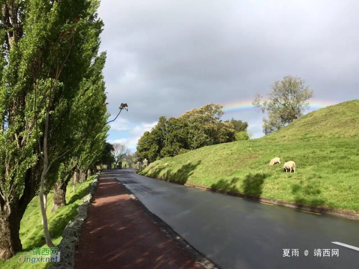 山坡有羊斜阳照，天边无雨挂彩虹。 - 靖西网