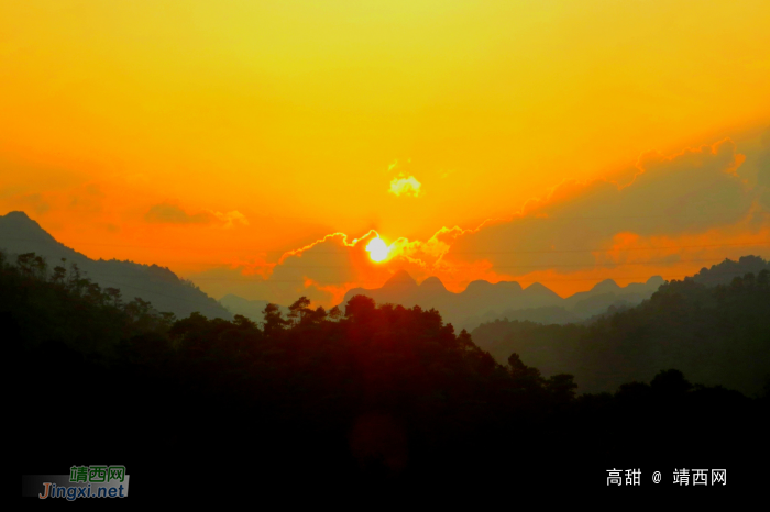 太极山上看日落 - 靖西网