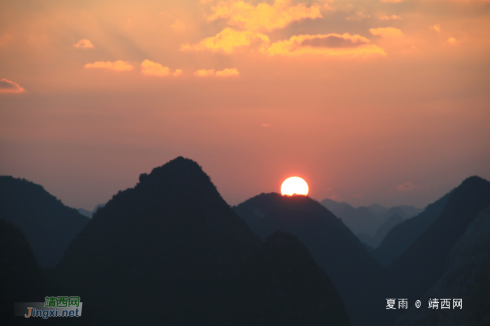 太极山上看日落 - 靖西网