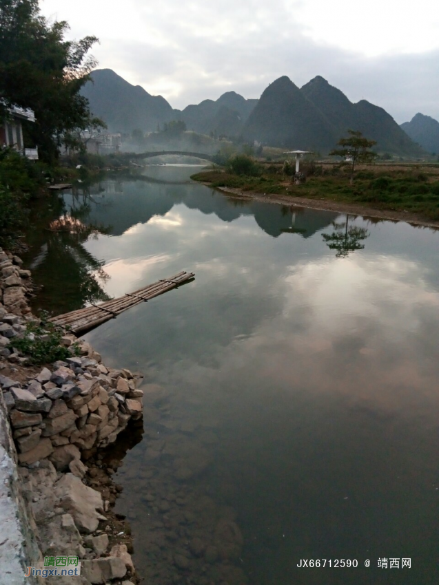 鲁利边江傍晚河景，放大看看更精彩。 - 靖西网