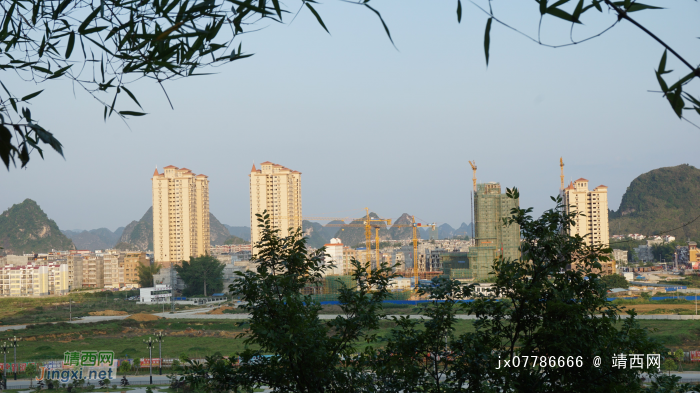 太极山上看靖西市区 - 靖西网