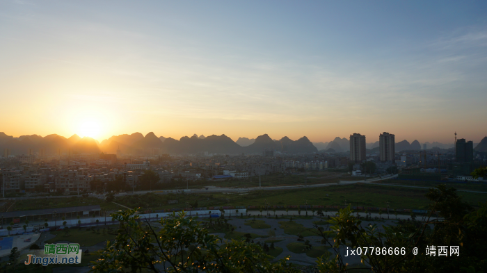 太极山上看靖西市区 - 靖西网