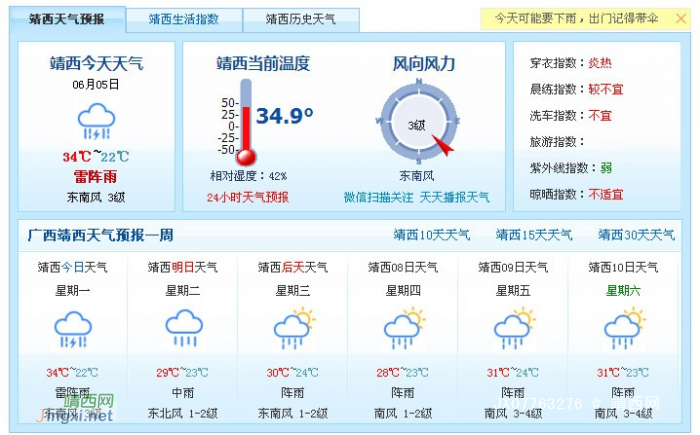 雨在哪里？中国最宜居城市 - 靖西网