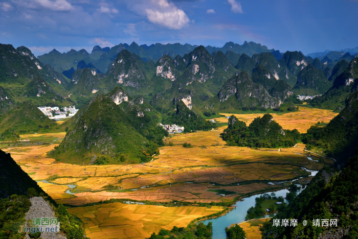 这山没有那山高，山之间河那边是岳圩。 - 靖西网