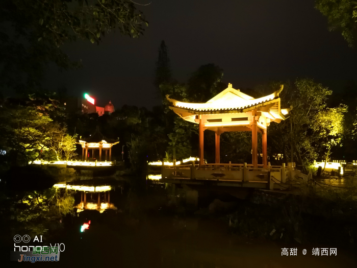 中山公园夜景 - 靖西网