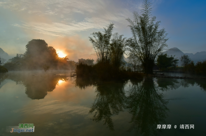 山黄树枯，绿水依旧，靖西鹅泉冬景。 - 靖西网