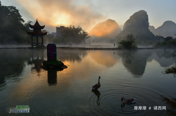 山黄树枯，绿水依旧，靖西鹅泉冬景。 - 靖西网