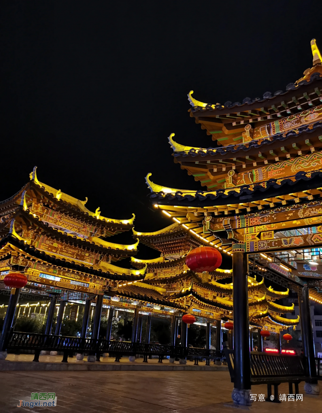 广西百色开发开放实验区第二大核心城市2020冬季靖西市锦绣古镇夜景