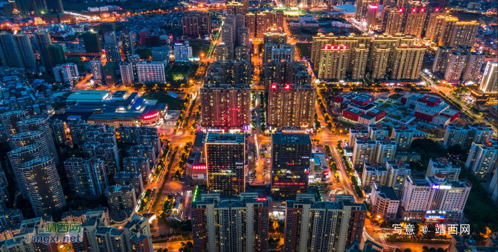 广西百色开发开放实验区核心城市，右江区2020冬季夜景。 - 靖西网