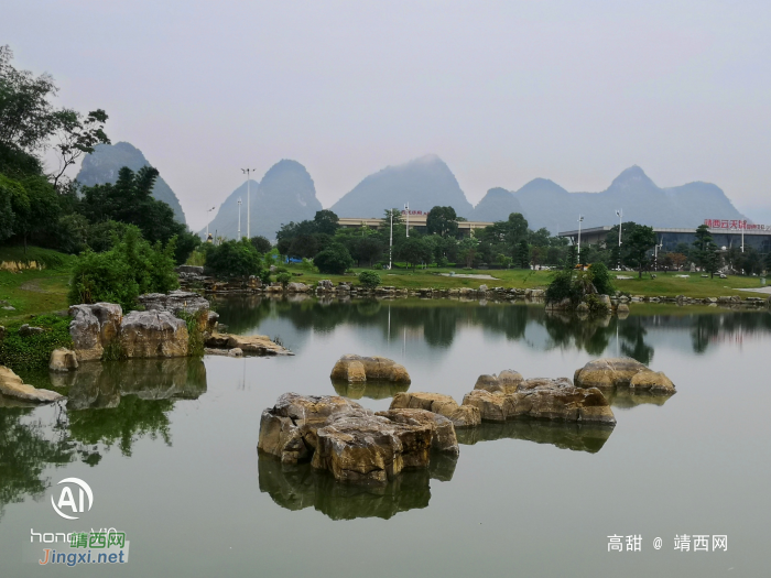 雨中的太极公园 - 靖西网