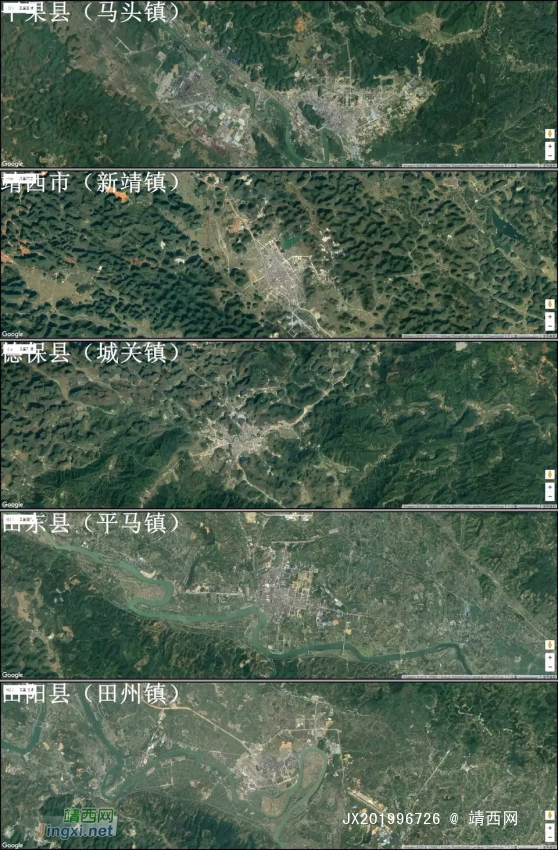 百色各县城区卫星图 - 靖西网