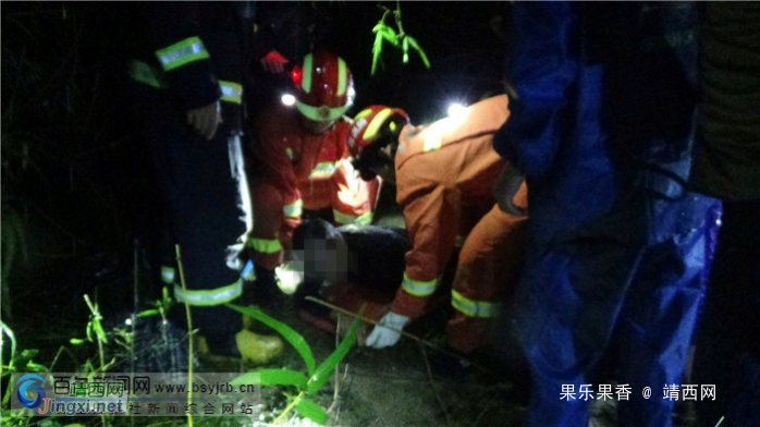 男子躲雨被竹子压倒 消防员分段切割紧急救援 - 靖西网